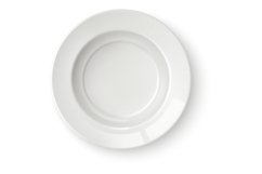 Round dinner plate mockup. White clean realistic dish Product Image 1