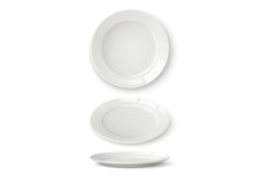 White plate set. Realistic table dish mockup Product Image 1