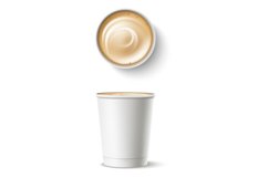 Takeaway coffee mockup. Realistic blank disposable cup Product Image 1