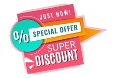 Super discount sticker. Advertising banner. Special offer la Product Image 1