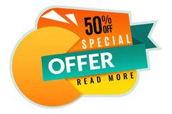 Special offer template. Sale price paper tag Product Image 1