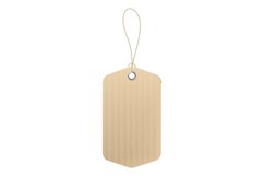 Brown paper tag mockup. Cardboard retail label Product Image 1