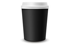 Coffee cup mockup. Realistic paper takeaway drink Product Image 1