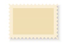 Postage stamp. Blank postal frame with perforation holes, be Product Image 1