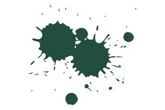 Color ink spot. Dark green paint splatter, grange texture is Product Image 1