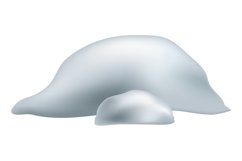 Snow cap. Realistic winter snowy element. Snowfall pile on r Product Image 1