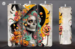 4 Witch Seamless Tumbler Sublimation, 20 oz Tumbler Wrap Product Image 3