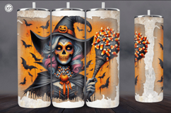 4 Witch Seamless Tumbler Sublimation, 20 oz Tumbler Wrap Product Image 2