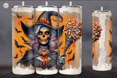 4 Witch Seamless Tumbler Sublimation, 20 oz Tumbler Wrap Product Image 2
