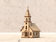Wooden Church Laser Cut File Product Image 5