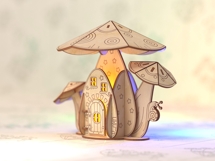 Mushroom House Lantern Laser Cut File Product Image 5