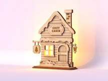 Christmas Wooden House Laser Cut File | Product Image 5