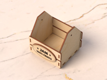 Wooden Jam Jar Holder Laser Cut File 5 Sizes Product Image 5