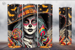 4 Witch Seamless Tumbler Sublimation, 20 oz Tumbler Wrap Product Image 4