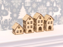 Wooden Christmas Houses Laser Cut Files Product Image 5