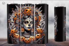 4 Witch Seamless Tumbler Sublimation, 20 oz Tumbler Wrap Product Image 4