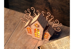 Spooky House Candle Holder SVG Product Image 5