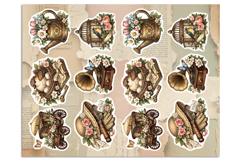 Summer. Vintage. Print &amp; Cut Stickers PNG Product Image 2