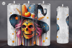 4 Witch Seamless Tumbler Sublimation, 20 oz Tumbler Wrap Product Image 5