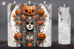 4 Witch Seamless Tumbler Sublimation, 20 oz Tumbler Wrap Product Image 5