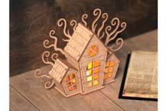 Spooky House Candle Holder SVG Product Image 6
