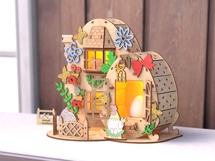 Laser Cut Easter Egg House Lightbox: Product Image 7
