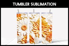 9 3D Sunflowers Tumbler Sublimation |3D Flowers Tumbler Wrap Product Image 7