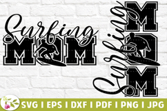 Surfing Mom SVG, Surfing Mom PNG, Kids Surfing Beach Sport Product Image 1