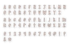 Boho Doodle Alphabet Retro Vintage Letters Sublimation Shirt Product Image 3