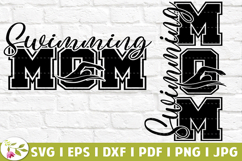 Swimming Mom SVG, Swimming Mom PNG, Kids Swimming WaterSport Product Image 1