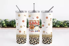 Halloween Tumbler Wrap Sublimation PNG - Here For The Boos Product Image 2