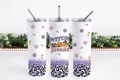 Halloween Tumbler Wrap Sublimation PNG - Witch Please Product Image 2