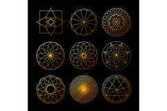 Sacred geometry golden symbols and spiritual patterns Product Image 1