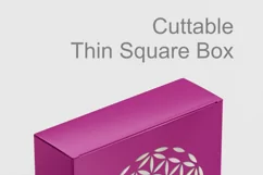  Sacred Geometry Flower of Life Square Favor Box Template 