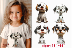 Sad dog clipart, unhappy dogs dalmatian clipart PNG Product Image 1