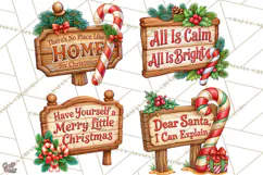 Candy Cane Lane Vintage Christmas Quote Signs Product Image 1