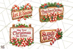 Candy Cane Lane Vintage Christmas Quote Signs Product Image 1