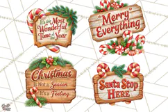 Candy Cane Lane Vintage Christmas Quote Signs Product Image 1