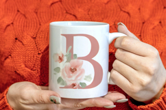 Alphabet, Letters, Monogram, pink flowers Product Image 2