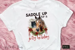 Saddle Up For a Jolly Holiday PNG | Christmas Sublimation Product Image 2
