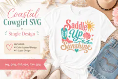 Summer Coastal Cowgirl Quote SVG, Product Image 1