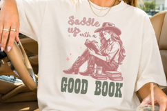 Saddle Up With A Good Book Sublimation PNG Product Image 3