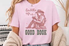 Saddle Up With A Good Book Sublimation PNG Product Image 4