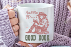 Saddle Up With A Good Book Sublimation PNG Product Image 5