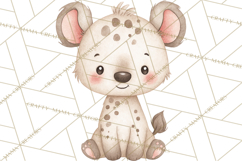 Pastel Safari Baby Animals Clipart PNG, Nursery Watercolor Product Image 4