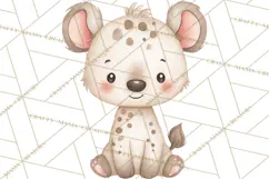 Pastel Safari Baby Animals Clipart PNG, Nursery Watercolor Product Image 4