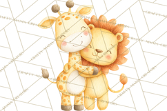 Pastel Safari Baby Animals Clipart PNG, Nursery Watercolor Product Image 2