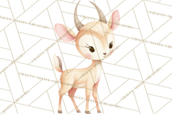 Pastel Safari Baby Animals Clipart PNG, Nursery Watercolor Product Image 4