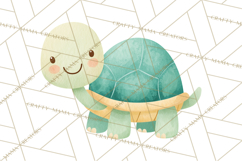 Pastel Safari Baby Animals Clipart PNG, Nursery Watercolor Product Image 4
