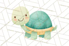 Pastel Safari Baby Animals Clipart PNG, Nursery Watercolor Product Image 4